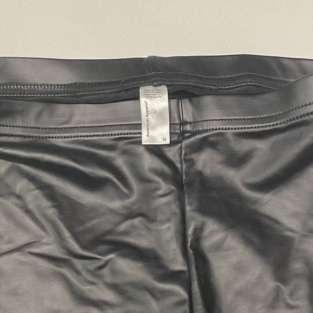 American Apparel Faux Leather Stretch Liquid Leggings - Picture 3 of 3